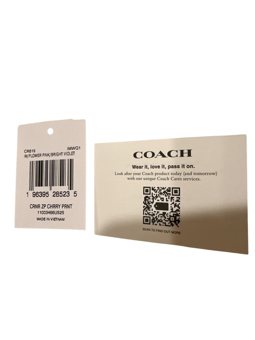 Coach Cherry Print Corner Zip Wristlet – NWT - Picture 3 of 3